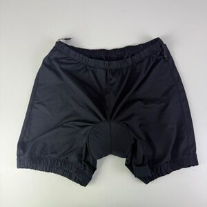 L.L. Bean Women's Padded Cycling Shorts Size L‎ Black Bike Bottoms